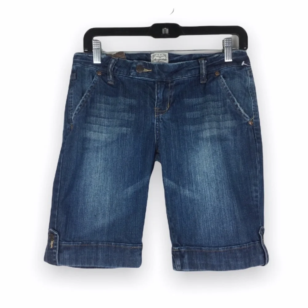 NEW Aeropostale Womens Blue‎ Denim Long Bermuda Shorts Size 3 4